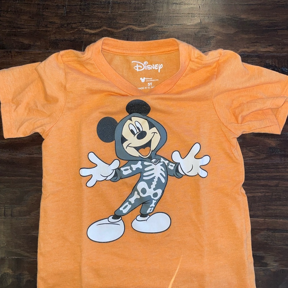 Disney Kids Orange Mickey Mouse T-Shirt